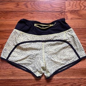 Yellow and Black Lululemon Short